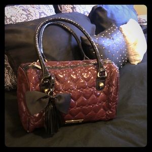 Betsey Johnson burgundy purse